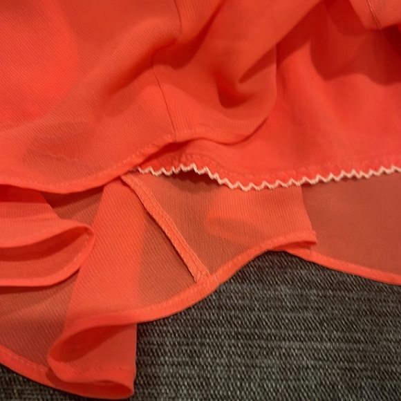 Matilda Jane coral chiffon flowing skirt with elastic band, cotton lining  new - Picture 3 of 5
